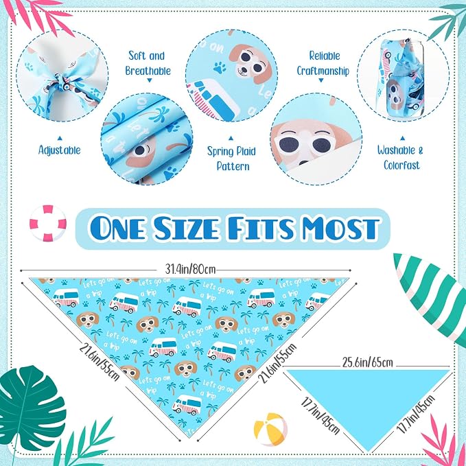 Sanwuta 60 Pcs Summer Bandana for Dog Fruit Dog Bandanas Bulk Adjustable Pet Bibs Triangle Scarf Cat Costume for Small to Large Pet