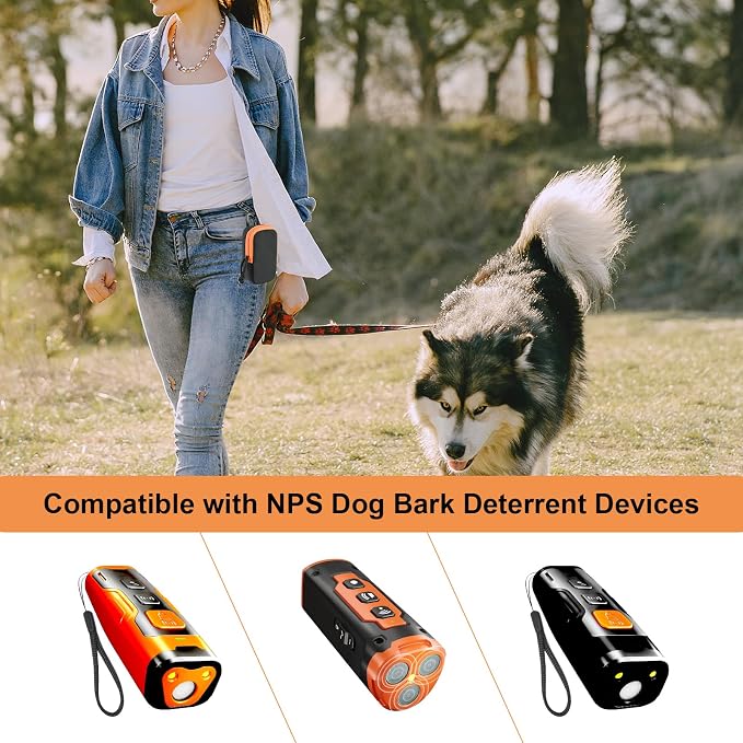 Beautyflier Dog Bark Deterrent Devices Storage Bag, Protective Case for NPS Dog Bark Deterrent Devices, Anti Barking Ultrasonic Tool Organizer Bag with Alloy Carabiner, Fits Travel (Bag Only)