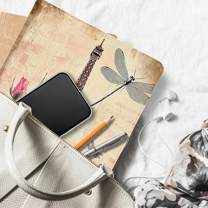 for Microsoft Surface Pro 7 Plus,Surface Pro 7/6/5/4 12.3" Tablet Case,Auto Wake/Sleep,Adjustable Stand Protective Cover - French Vintage Tower Rose
