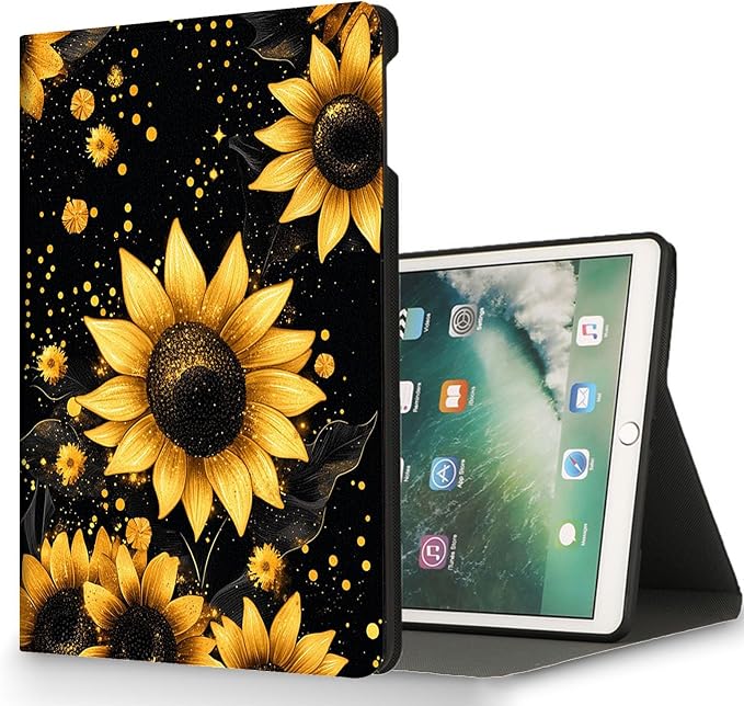 for Microsoft Surface Pro 11/10/9-13" 2024/2022 Tablet Case,Auto Wake/Sleep,Adjustable Stand Protective Cover - Sunflower