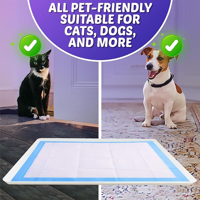Dog Pee Pad Holder - Fits Up to 28” x 34” Pee Pad - 1 Pack - White | Stable Grip, Soft Edges, Quick Wipe Silicone Surface, Dog Pad Holder for Indoor Flooring Protection