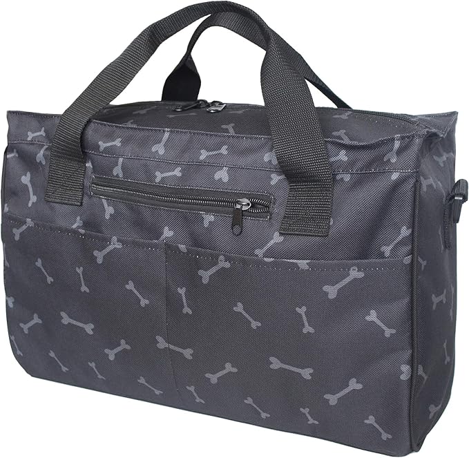 MYDAYS Dog Travel Bag, Pet Luggage Suitcase Weekend Tote Carrier with Collapsible Bowl, Pet Luggage Suitcase Weekend Tote Carrier with Collapsible Bowl (Black)