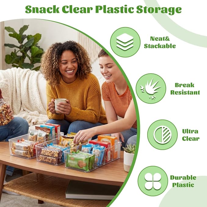Mifoci 16 Pcs Snack Pantry Organizer Storage for Shelf,Large,Divider