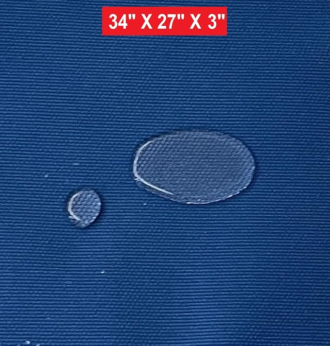 Dogbed4less Memory Foam Platform Dog Bed, Crate Mattress for Orthopedic Joint Relief with Waterproof Removable Cover Medium Large 34X27X3 Pacific Blue