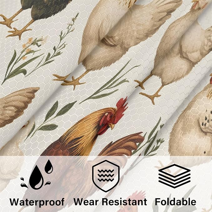 Chicken 6 Set Compression Packing Cubes Hen And Chicken Expandable Packing Organizer for Travel Accessories Luggage Suitcase Bag