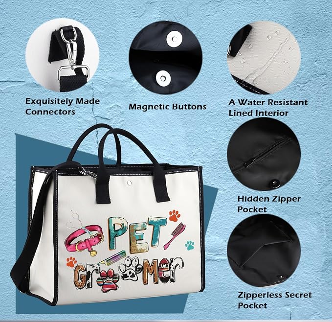 XYANFA Dog Groomer Tote Bag - Dog & Pet Grooming Kit - Salon Gift