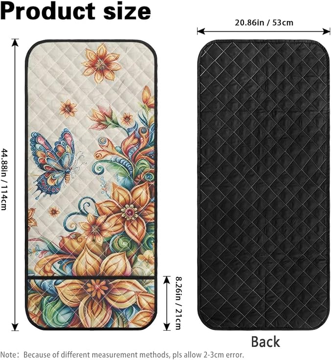Boho Flower Butterfly Sofa Arm Covers for Couch Stretch Armrest Covers Easy to Clean Armchair Cover Sofa Armchair Slipcovers Recliner SofaArm Protector