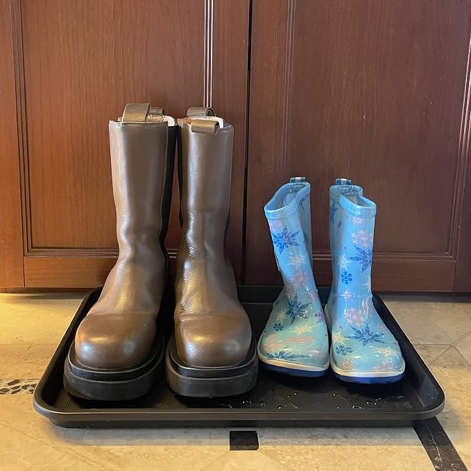 Boot Tray for Entryway Indoor, Heavy Duty Shoe Mat Tray 3 Packs, 16.7"x12.8" Waterproof Shoe Trays