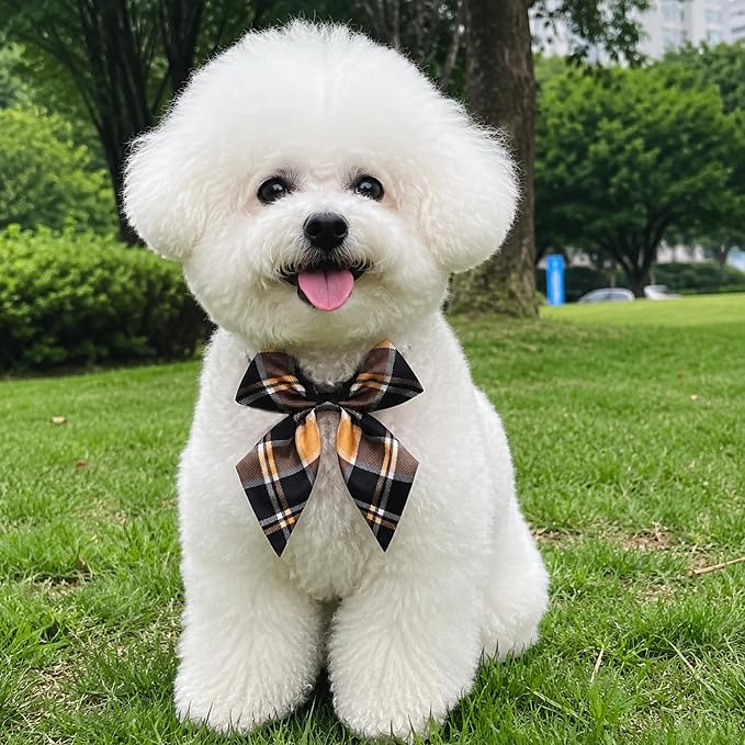PET SHOW 10 Pack Plaid Sailor Dog Bowties for Small Dogs