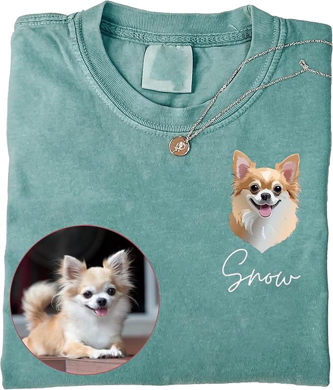 Personalized Dog Portrait Hoodie, Custom Pet Photo Sweater Shirt for Women, Dog Mom Hoodie, Customized Cat Potrait Sweatshirt, Pet Owner Gifts, Gift for Dogs Cats Lover DS02