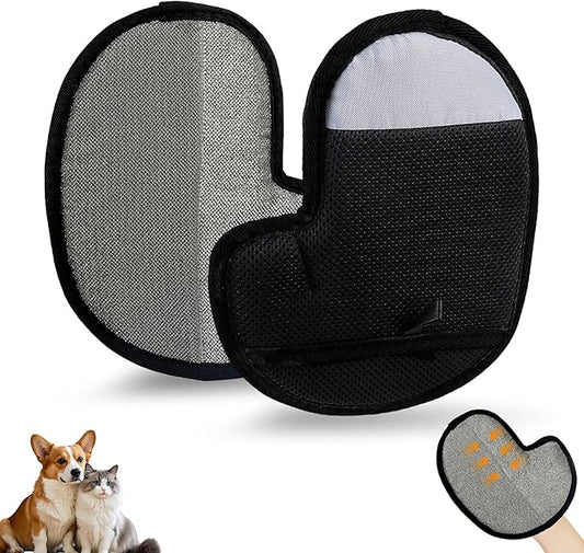 Pet Hair Removal Glove, Electrostatic Pet Hair Remover Glove for Cats & Dogs, Reusable Brush Static Grooming Glove for Couch, Furniture, Carpet, Car Seat, Curtain