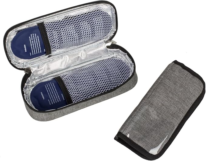 apollo walker Insulin Cooler Travel Case Diabetic Medication with Ice Packs and Insulation Liner insulin cooler travel case tsa approved