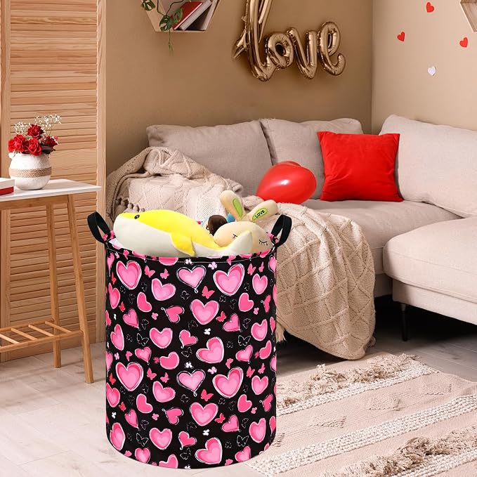 MAIZMZ Girls Storage Basket Kids Hamper Storage Bins Organizer Toy Box Large Canvas Waterproof Laundry Basket for Home/Dorm/Kitchen/Pet/Office/Closet/Shelf/Gift Baskets