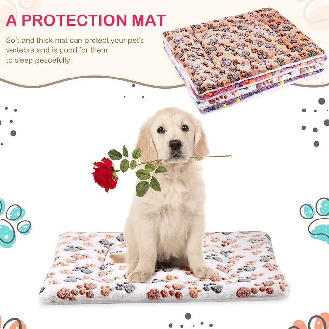 4 Pack Soft Pet Bed Mat Small Dog Crate Fleece | Tuanse Soft Pet Beds Mat Small Dog Crate Fleece,23 X 18 Inches,Vivid Color