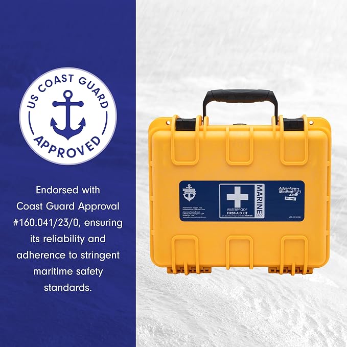Adventure Medical Kits Marine Series Medical Kit - 1500 - Boat First Aid Kit For Small Crews 24 Hours From Care - Includes Emergency Medical Supplies Like Bandages, Medicine, Guide Book & More | Exceeds Coast Guard Standards & Comes in a Shockproof, Wa...