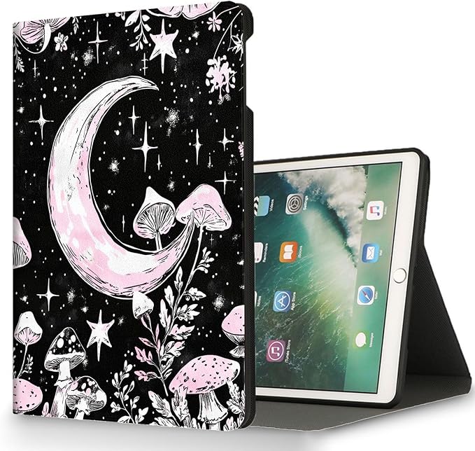 for Samsung Galaxy Tab S7 FE 2021/S8 Plus 2022/S7 Plus 2020 12.4 Inch Tablet Case,Auto Wake/Sleep,Adjustable Stand Protective Cover - Watercolor Forest