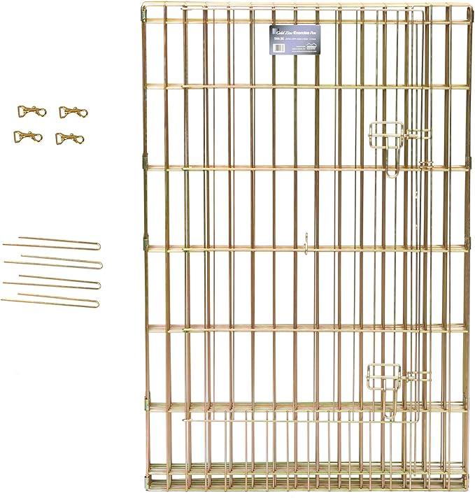MidWest 42-Inch Exercise Pen, Single Door, 16 Sq Ft Play Area | for Indoor and Outdoor Use, Large Door Opening & Secure Latch, Easy to Set Up, Foldable Playpen