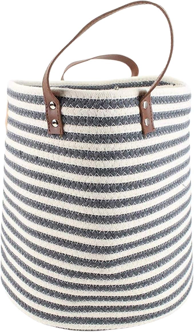 Midlee Cotton Rope Pet Toy Storage Basket