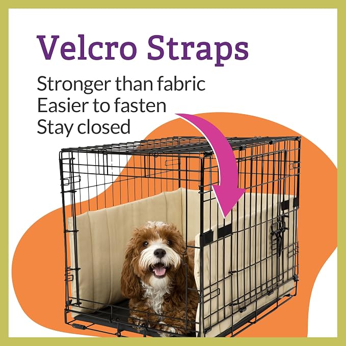 Pet Dreams Dog Crate Bumper - Patented Comfy Liner & Dog Tail Protector for Inside Crate, Fits iCrate Cages 18, 24, 30, 36, 42, 48 Inches (Blue, X-Large, 42")