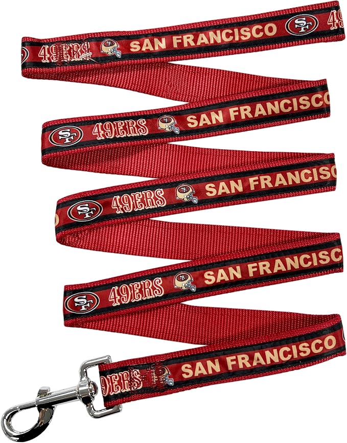 NFL PET Leash San Francisco 49ers Dog Leash, Medium Football Team Leash for Dogs & Cats. A Shiny & Colorful Cat Leash & Dog Leash Licensed by The NFL