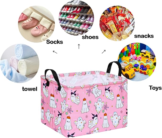 Rectangle Gift Storage Basket Home Shelf Storage Basket Organizer Box Clothes Laundry Hamper Nursery Basket Laundry Basket with Handles