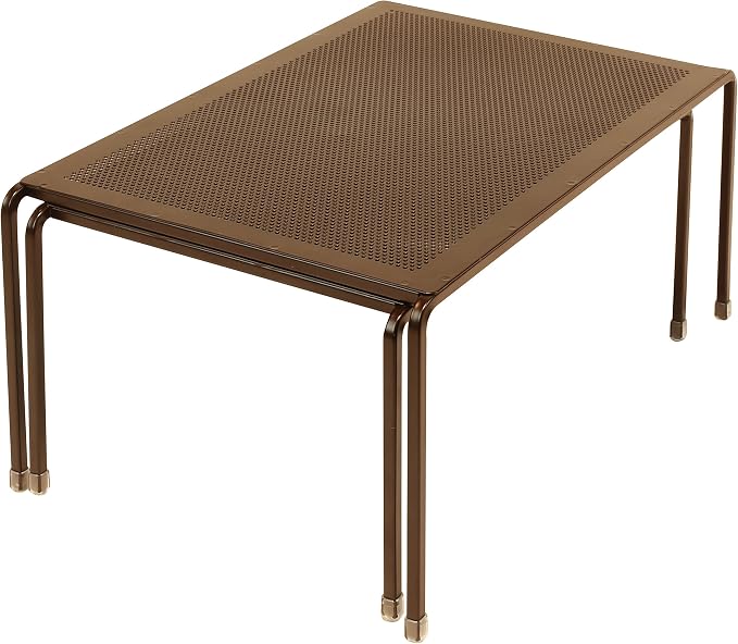 Deco Brothers Expandable Cabinet Shelf Organizer for Kitchen & Counter | Bronze