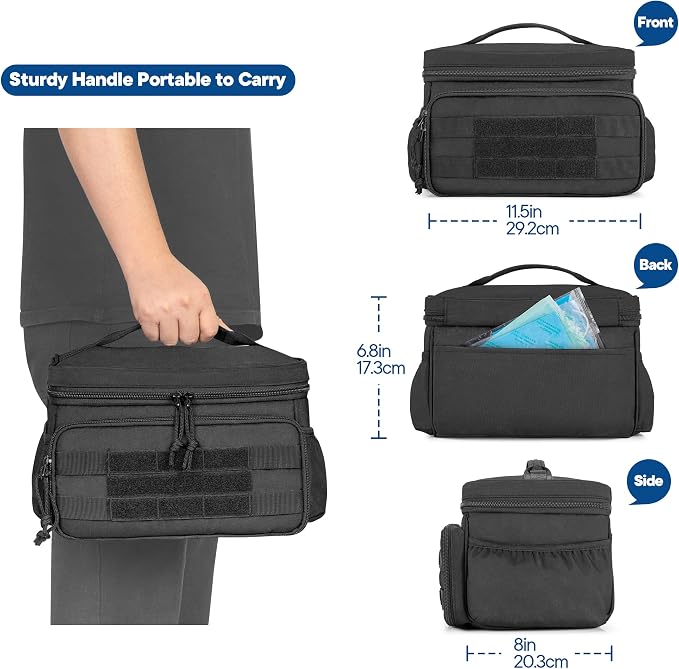 Damero Small Medicine Storage Bag Empty, Family First Aid Box with Divider | Emergency Trauma Kit Organizer Bag First Aid Bag, Multi-Pockets for Medical Supplies, for Hiking, Camping and Home, Bag Only