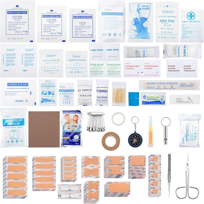 330-Piece Comprehensive First Aid Kit for Home, Car, Travel | Well-Organized Compact Waterproof First Aid Kit for Camping, Hiking, Car, Office, Sports & Outdoor Activities