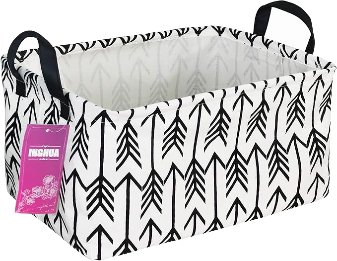 Rectangular Black Arrow Storage Basket | Gifts Bag for Toys,Books,Clothes,Gifts,Pets-Perfect for Home,Office,Nursery,Dorm,Shelf