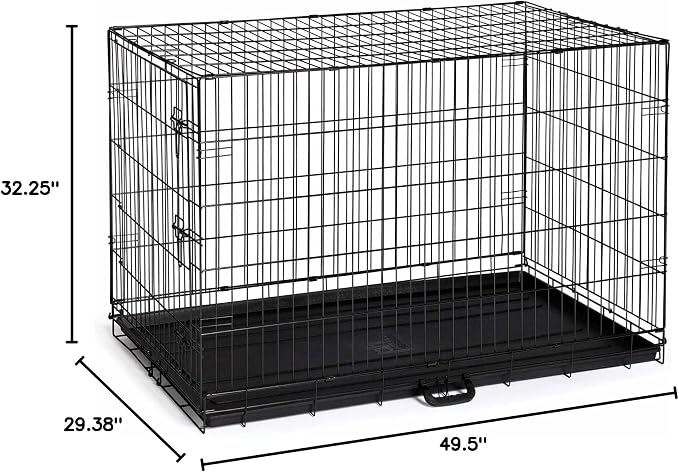 Prevue Pet Products Home On-The-Go Single Door Dog Crate - Extra Large Collapsible Dog Cage for Travel, Indoor, and Outdoor Use, Foldable Kennel Design, Deep Plastic Pan - XL, Black | Extra Large Collapsible Dog Cage for Travel, and Outdoor Use, Foldab...