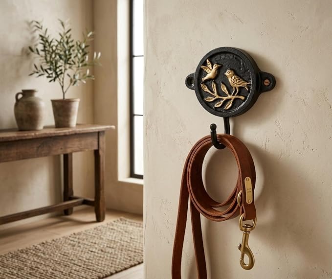 Aluminium Bird Print Wall Hook for Home Décor | Decorative Rustic Wall Mounted Coat & Key Holder | Strong Multipurpose Hanging Hook for Entryway, Bedroom, Bathroom & Kitchen