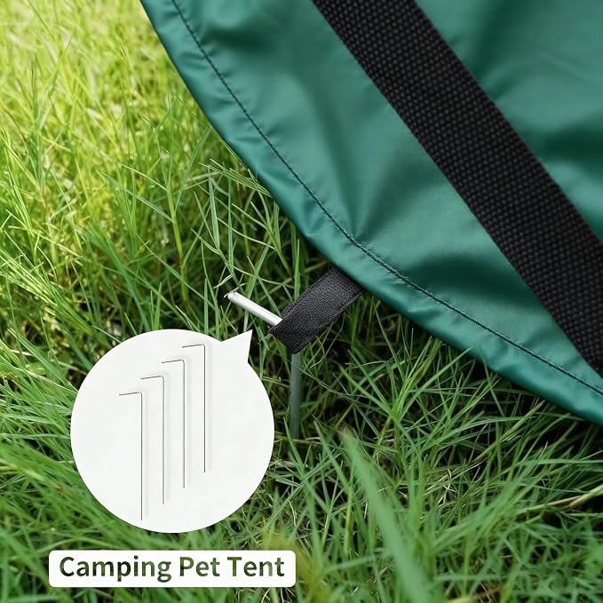 36 Inch Foldable Dog Kennel for Large Dogs, Portable Waterproof Pop-Up Pet Crate, Indoor Outdoor Travel Car Seat Kennel (Green)