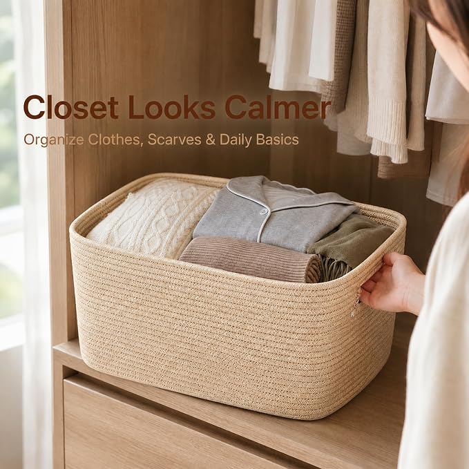 22.8GAL Xl Extra Large Laundry Basket for Bathroom, Dorm dirty Clothes, Sturdy Portable Aesthetic Boho Cute Woven Storage Shoes Blanket Baskets for Living Room Decor Girls Boys Pets Toys Oatmeal
