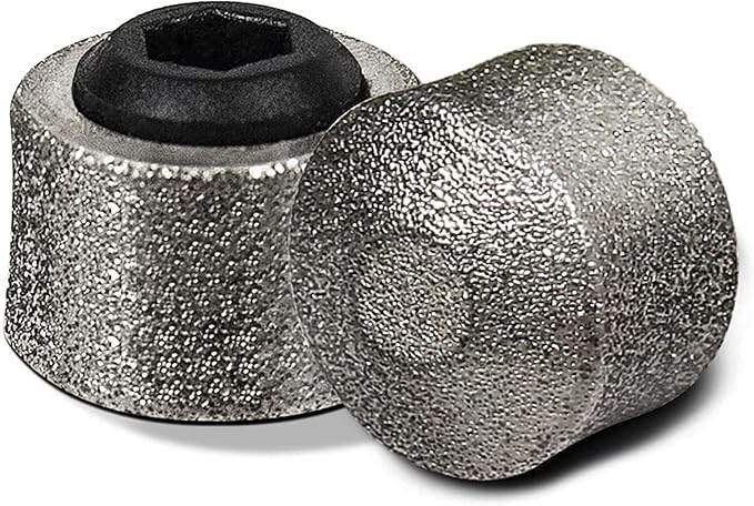 REXIPETS Dog Nail Grinder Replacement Head - Pet Nail Grinder Diamond Tip for Paws- 2 Pack Professional Dog Claw Grinder Bits Replaceable Diamond Nail Grinder Wheel (Short)