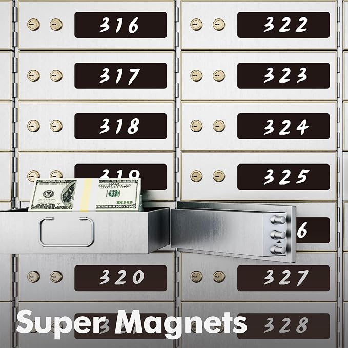 90 PCS Magnetic Labels, Large Size Dry Erase Labels Reusable Tool Chest Organizer Tags for Whiteboards Locker Fridge School Office Home Tool Box Drawers (Black, 3.5” x 1”)