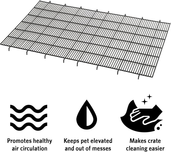 MidWest Homes for Pets Floor Grid for Dog Crate | Elevated Floor Grid Fits MidWest Folding Metal Dog Crate Models 1548U, 1548DDU, 1648U, 1648DDU, 748UP, 448, 448DD