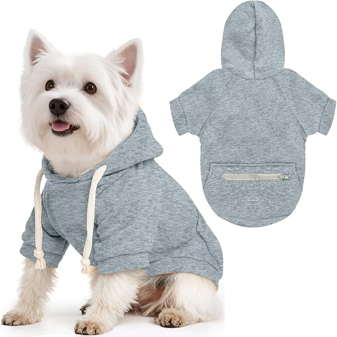 PETCARE Basic Dog Hoodie Sweaters for Small Medium Large Dogs Cats Puppy Clothes Soft Warm Fleece Dog Hoodies Sweatshirt with Small Pockets Fall Winter Chihuahua Dachshund Golden Retriever Outfits