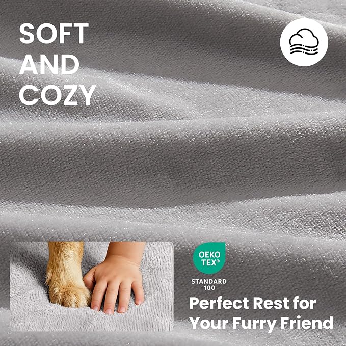 OhGeni Orthopedic Waterproof Large Dog Bed, Memory Foam, 54 inch(Gray) | Machine-Washable Removable Cover in Easy-Clean Fabric, Reversible Memory Foam & Easy-Carry Handle, Wider and Larger