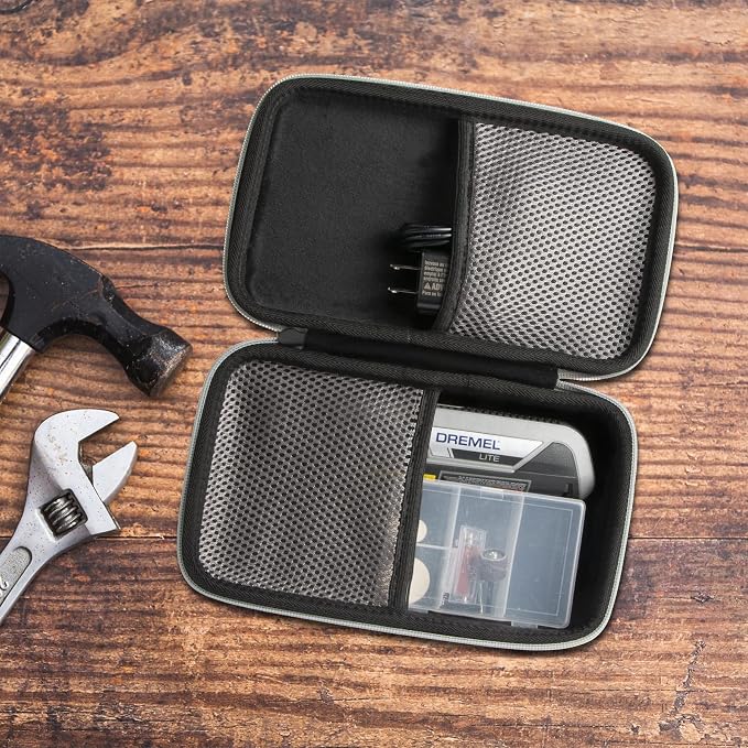 Aenllosi Hard Case for Dremel Lite 7760 N/10 4V Li-Ion Cordless Rotary Tool | Water-resistant design, Dust-resistant design, Impact-resistant design, Case only