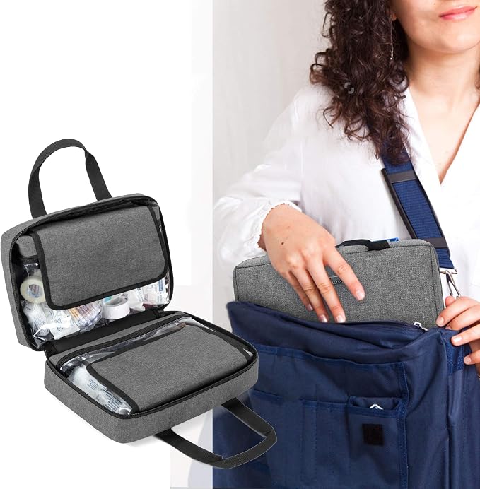 Trunab Small First Aid Kit Bag Empty Portable Emergency Kits Trauma Bag | Medical Pouch Ideal for Car, Home, Camping and Hiking,Bag Only