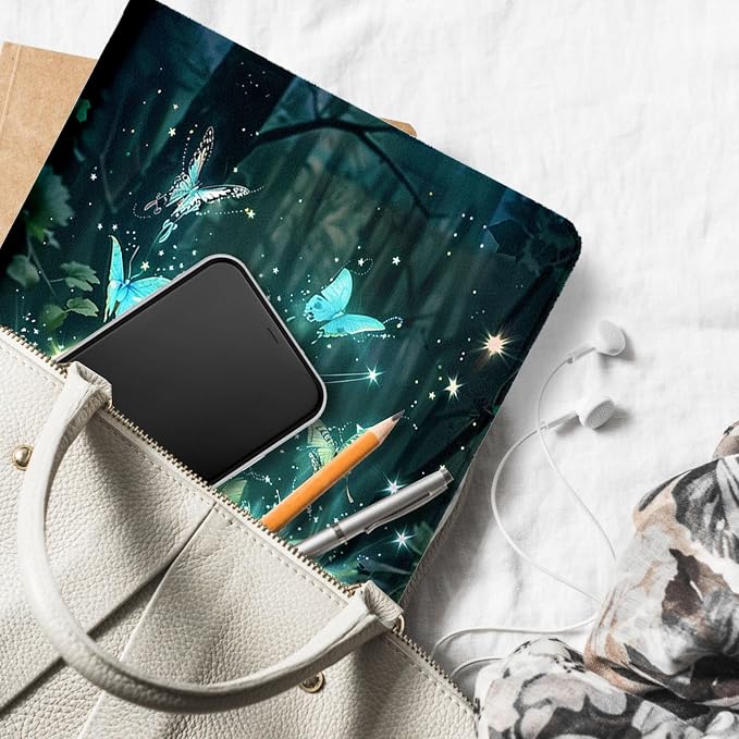 for Microsoft Surface Pro X/Pro X Plus-13 2019/2020/2021/2024 Tablet Case,Auto Wake/Sleep,Adjustable Stand Protective Cover - Forest Butterfly