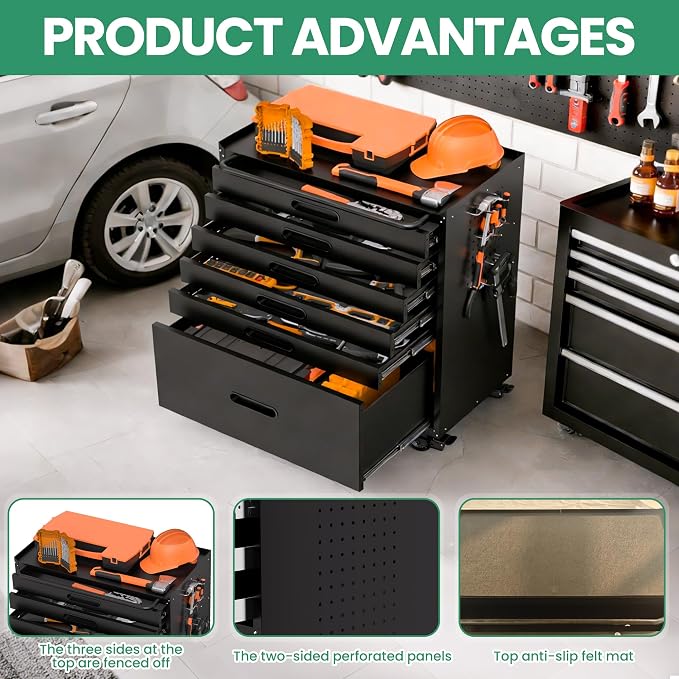 Garage Cabinet System | Heavy Duty Steel All-in-One Modular Garage Cabinet Set for Ultimate Workshop Organization | Easy Assembly Garage Storage Cabinets & Tool Bench