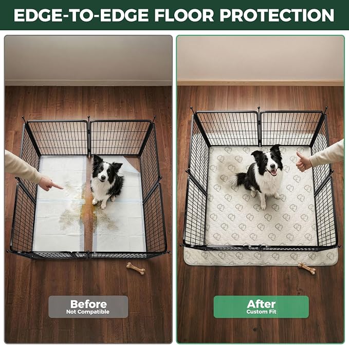 FXW Rollick Dog Playpen with Washable Pee Pad, 32"H, 8 Panels | Heavy-Duty & Easy setup Play Area, Super Absorbent Pad for Easy Cleanup, For Small & Medium Dogs, Patented