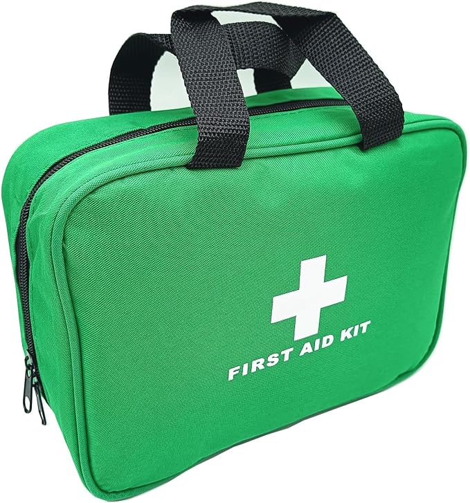Red First Aid Bag Empty Travel Rescue Pouch First Responder Storage Medicine Emergency Bag for Car Home Office Kitchen Sports Outdoors (Green)