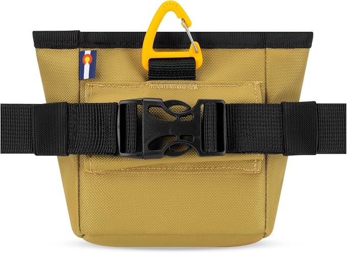 OllyDog, Goodie Treat Bag, Dog Treat Training Pouch | Magnetic Closure | 3 Ways to Wear | Hands-Free Waist Belt | Water-Resistant Recycled Vegan Fabric (Antelope)