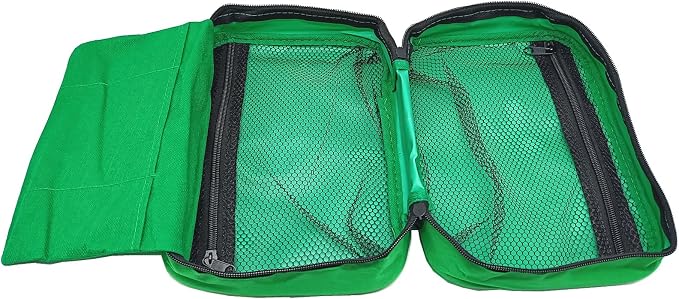 Red First Aid Bag Empty Travel Rescue Pouch First Responder Storage Medicine Emergency Bag for Car Home Office Kitchen Sports Outdoors (Green)