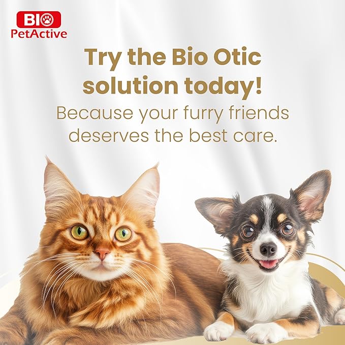 Bio PetActive BioOtic Ear Cleaner for Dogs and Cats | 3.38 fl oz
