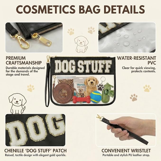 Dog Mom Gifts for Women Travel Bag Stuff Carrier Gifts Bag for Dog Lovers Food Storage Pouch Organizer Bag