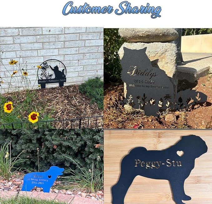 Personalized Chihuahua Dog Pet Grave Marker Custom Metal Memorial Stake Outdoor Yard Decor Garden Sign Pet Loss Gift Cemetery Decoration Rustproof Remembrance Plaque Name Dates