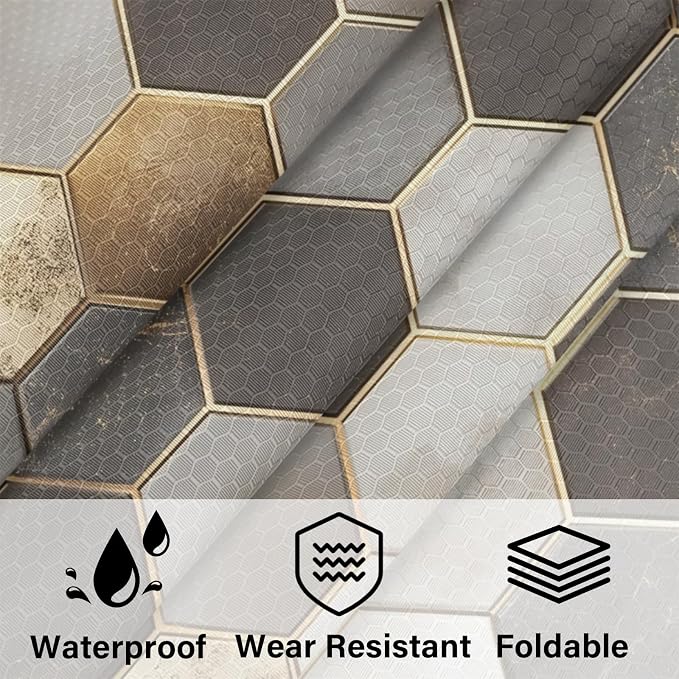 Geometric 6 Set Compression Packing Cubes Gold Expandable Packing Organizer for Travel Accessories Luggage Suitcase Bag